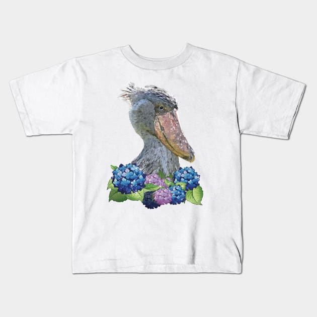 Shoebill Kids T-Shirt by obscurite